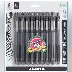 Zebra Black Ballpoint Pens Set